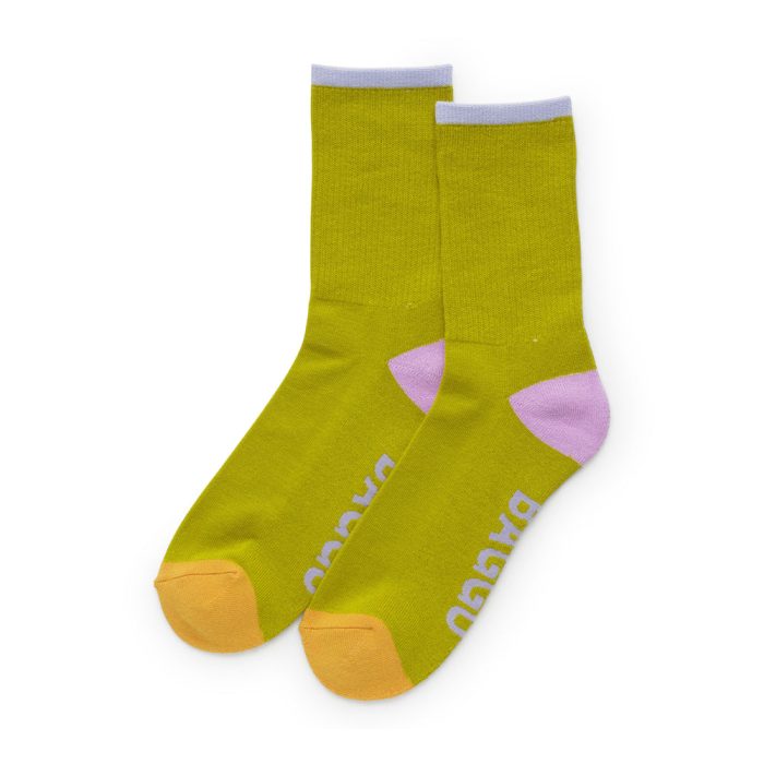Baggu Ribbed Socks – Citron Mix