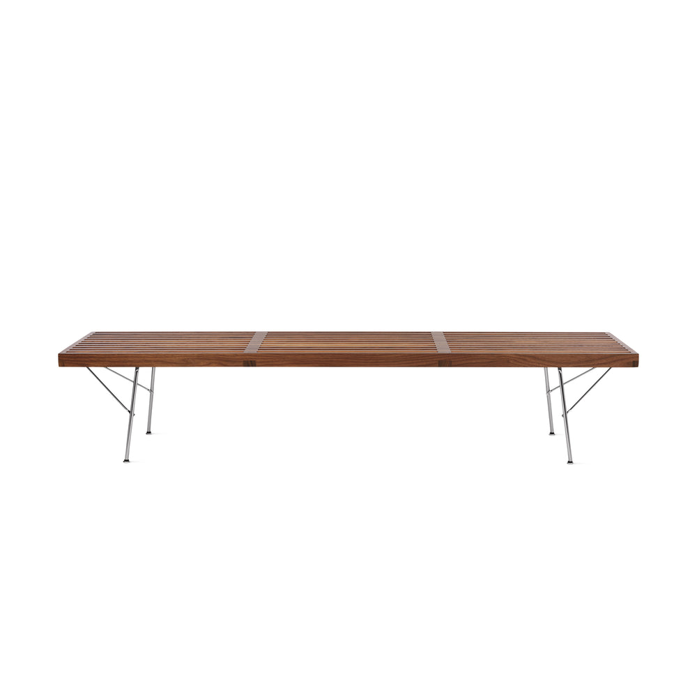 Nelson Platform Bench – Metal Base from Herman Miller – Walnut