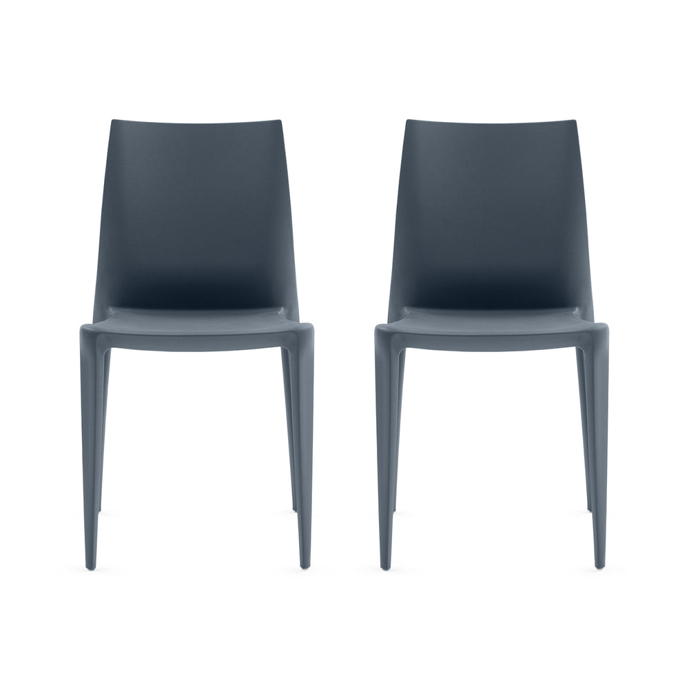 Mario Bellini Stacking Chair from Heller – Set of 2 – Dark Gray
