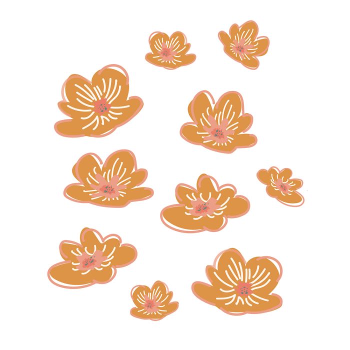 Home Accent Removable Tattoos – Terracotta Flower
