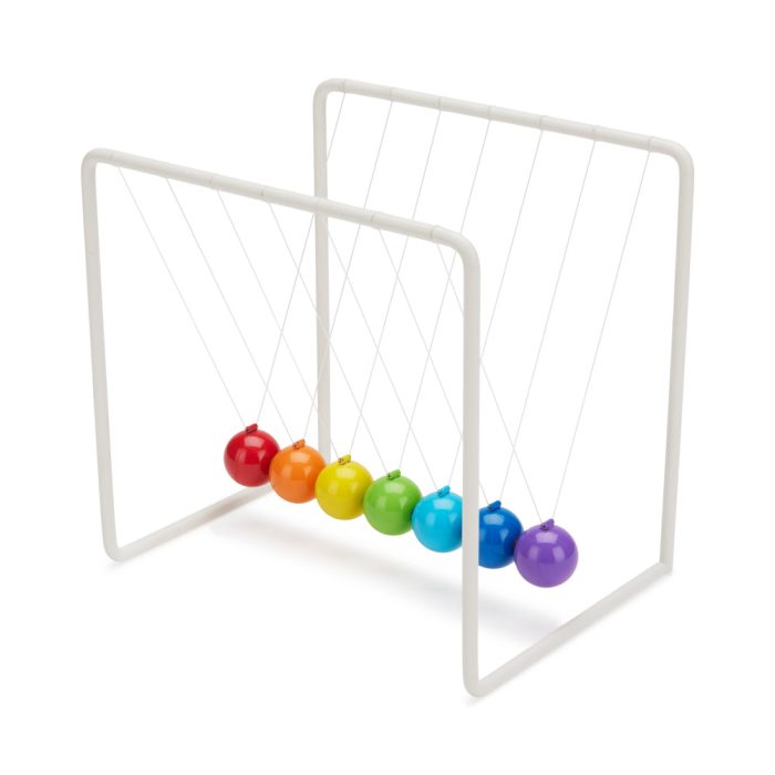 Colorful Newton’s Cradle Desktop Toy