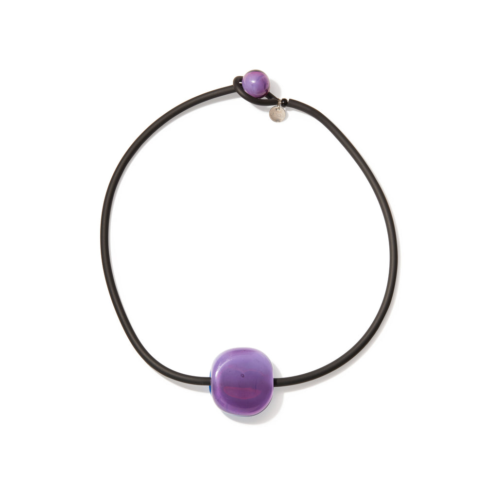 Bonbon Glass Necklace – Purple/ Turquoise