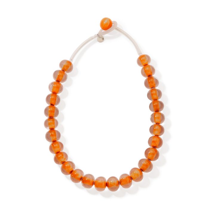 Glass Ball Strip Necklace – Mandarin