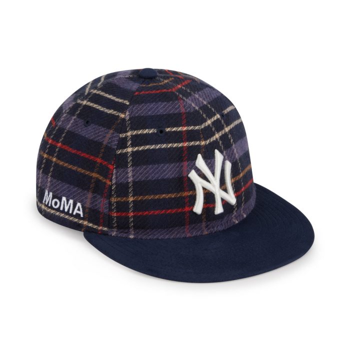 MoMA NY Yankees Adjustable Plaid Baseball Cap – Navy
