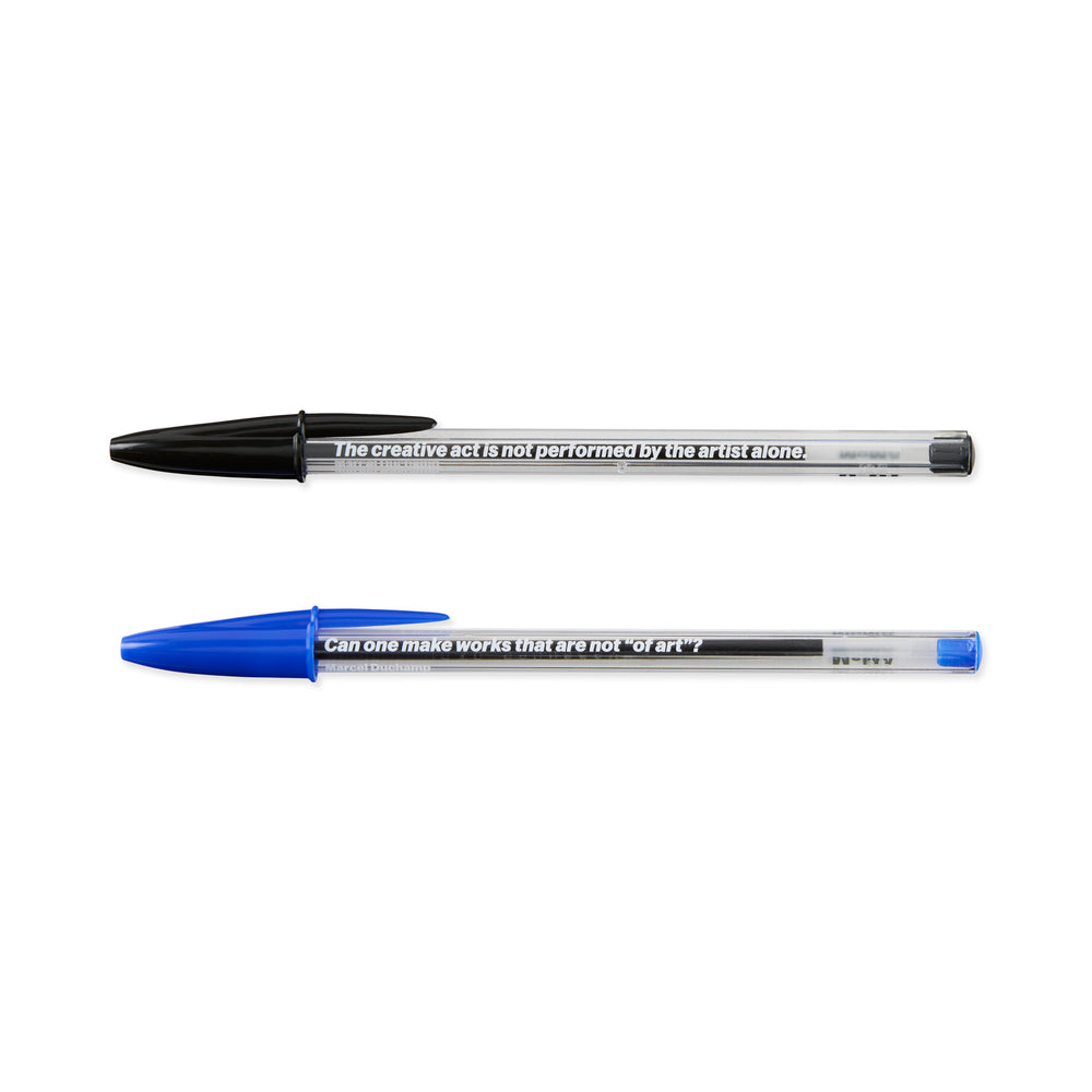 Marcel Duchamp Quote BIC Cristal Pens – Set of 2