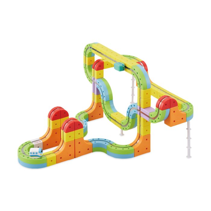 Magnetic Train Rail Cube Block Toy Set – Deluxe 66 pcs