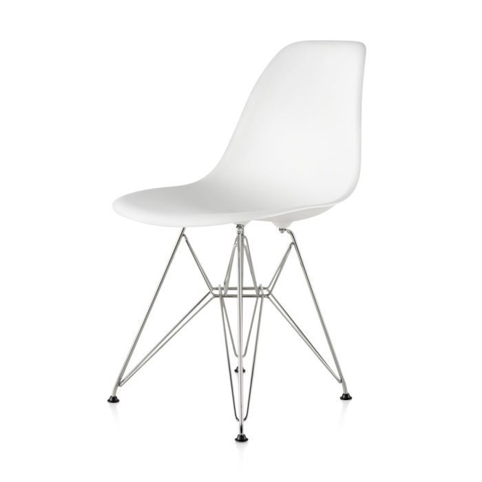 Eames Molded Recycled Plastic Side Chair – White
