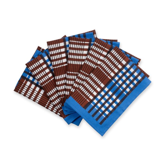 Shetland Plaid Cotton Table Linens – Napkins S/4