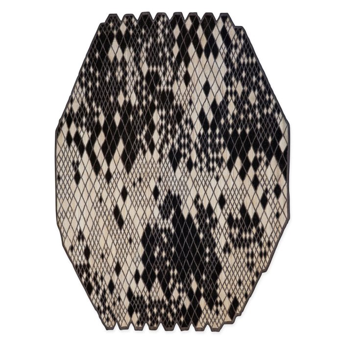 Nanimarquina Losanges Rug Black – 5’7″ x 8’0″