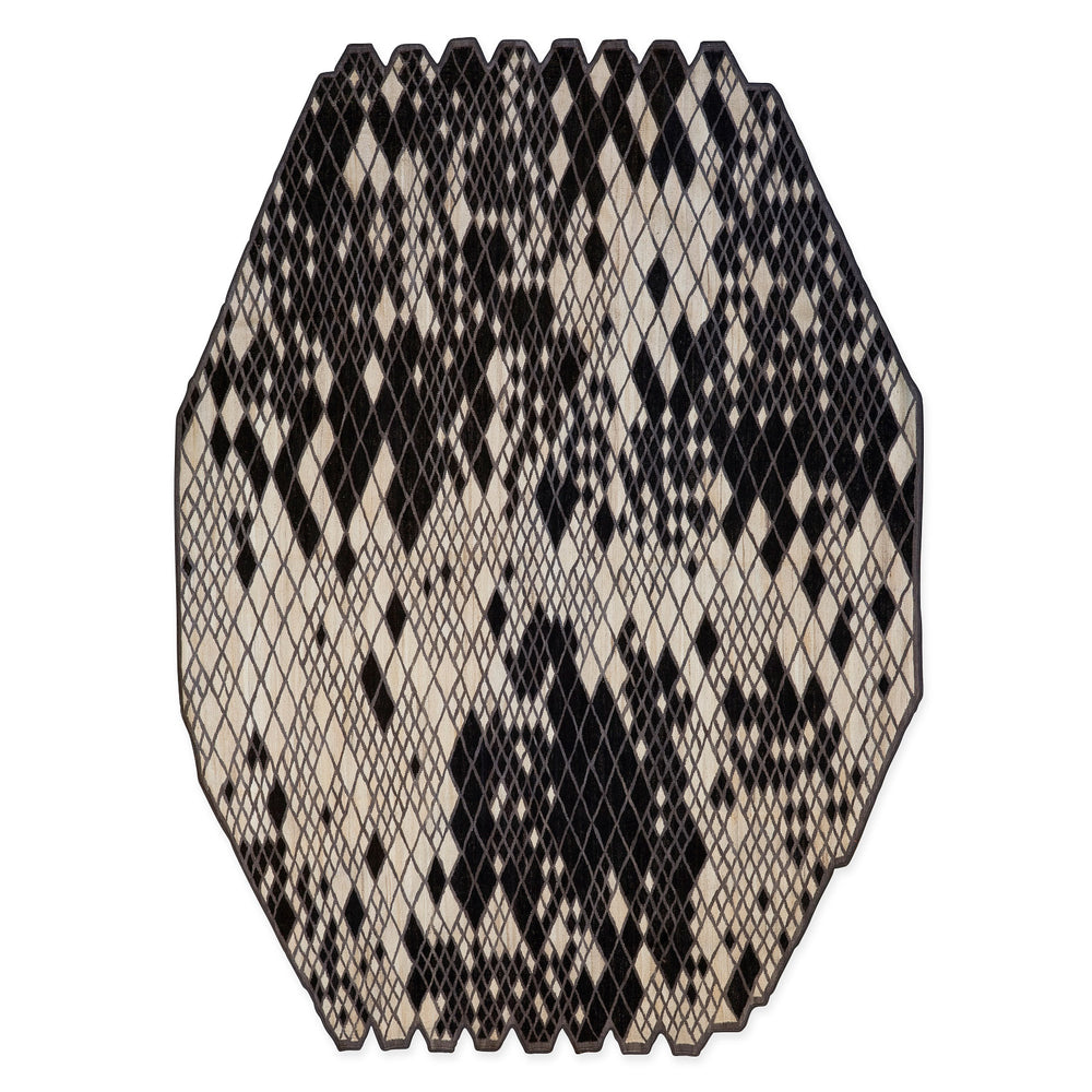 Nanimarquina Losanges Rug Black – 5’7″ x 8’0″
