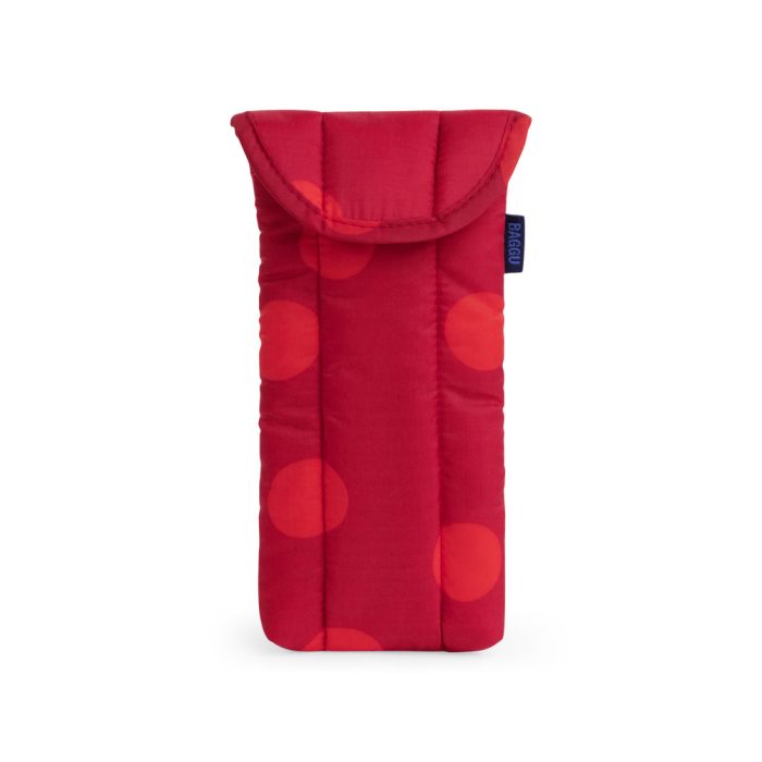 Baggu Puffy Recycled Nylon Eyeglasses Case – Red Polka Dot