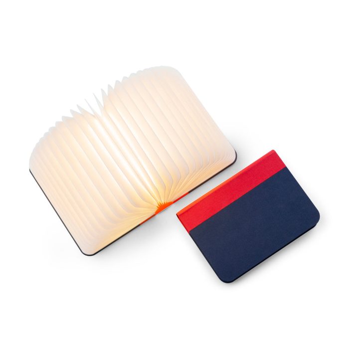 Lumio Book Lamp – Red/ Navy
