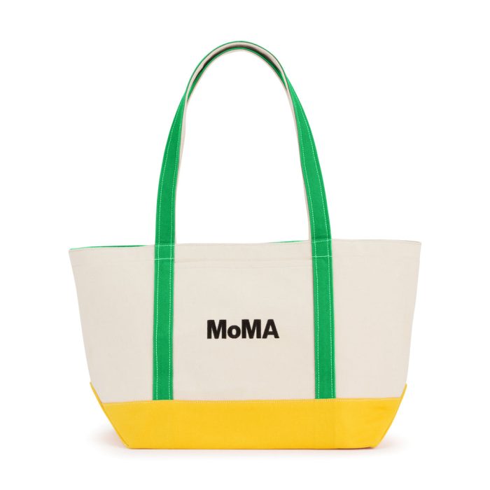 MoMA Baggu Heavyweight Canvas Tote – Green/ Yellow