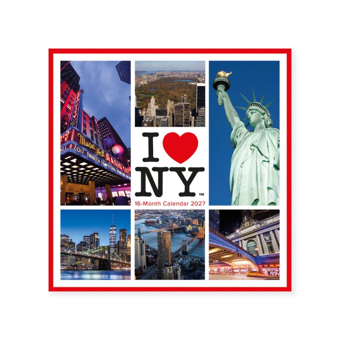2027 I Love NY Mini Calendar