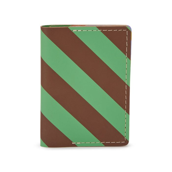 Dusen Dusen Recycled Leather Double Card Holder – Stripe