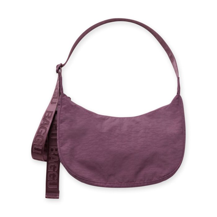 Baggu Medium Recycled Nylon Crescent Bag – Wild Plum