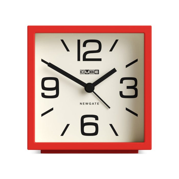 Newgate Cube Alarm Clock – Red