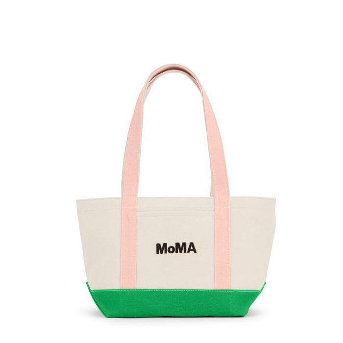 MoMA Baggu Heavyweight Canvas Tote – Pink/ Green