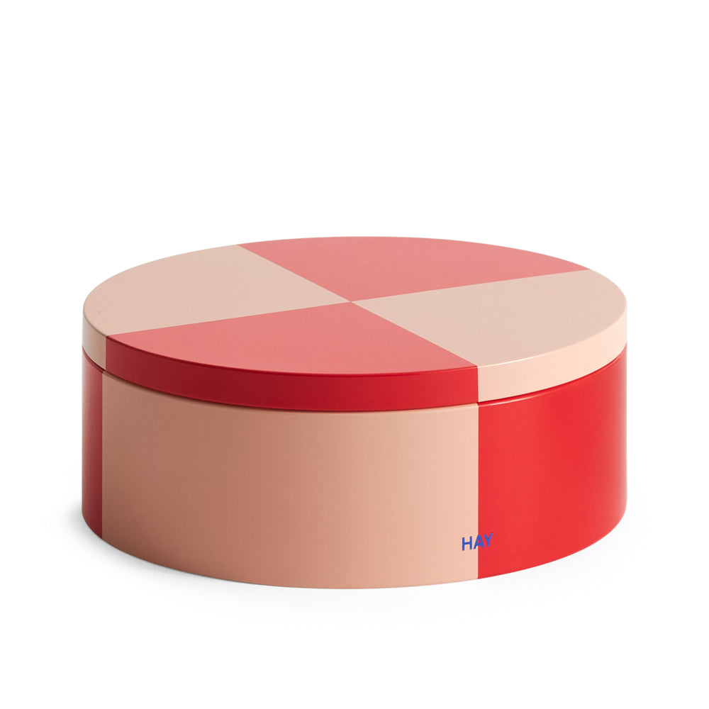 HAY Tin Container – Red/ Soft Pink