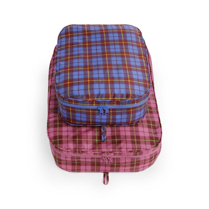 Baggu Recycled Nylon Large Packing Cubes – Set of 2 – Check Mix