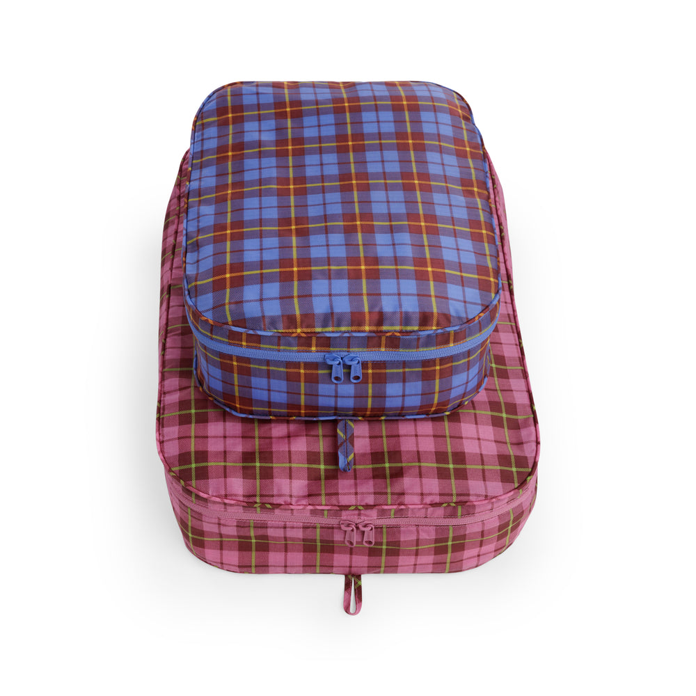 Baggu Recycled Nylon Large Packing Cubes – Set of 2 – Check Mix