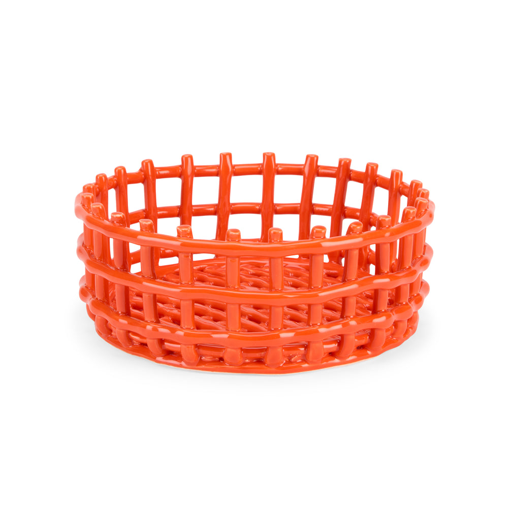 Ceramic Fruit Basket – Orange