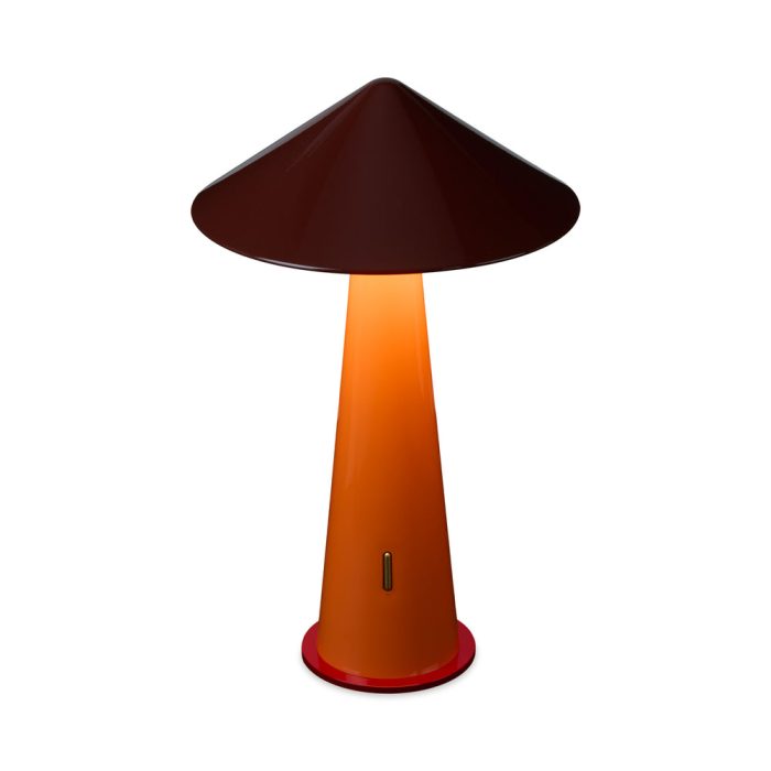 Tipsy Portable Table Lamp – Rustic Red/ Orange