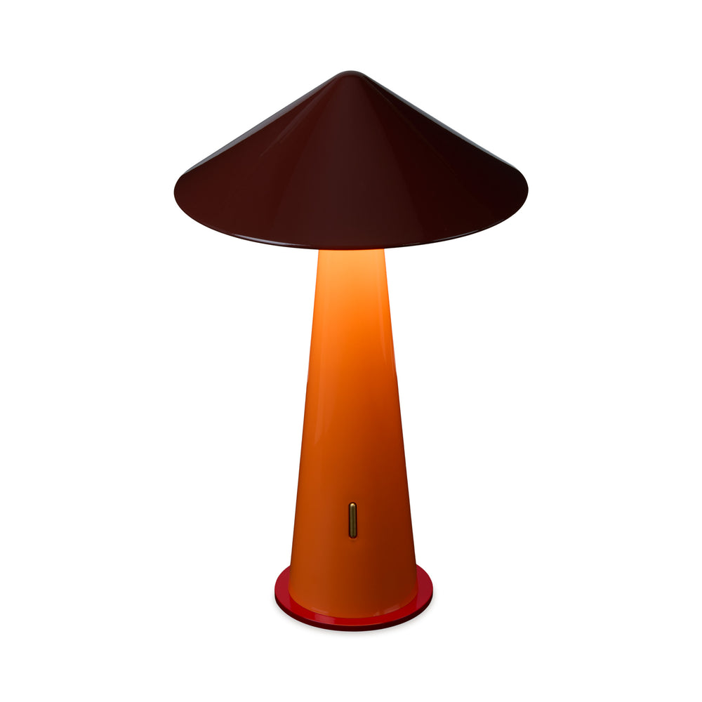 Tipsy Portable Table Lamp – Rustic Red/ Orange