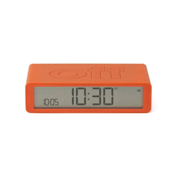 Lexon Flip Rechargeable Alarm Clock – Orange