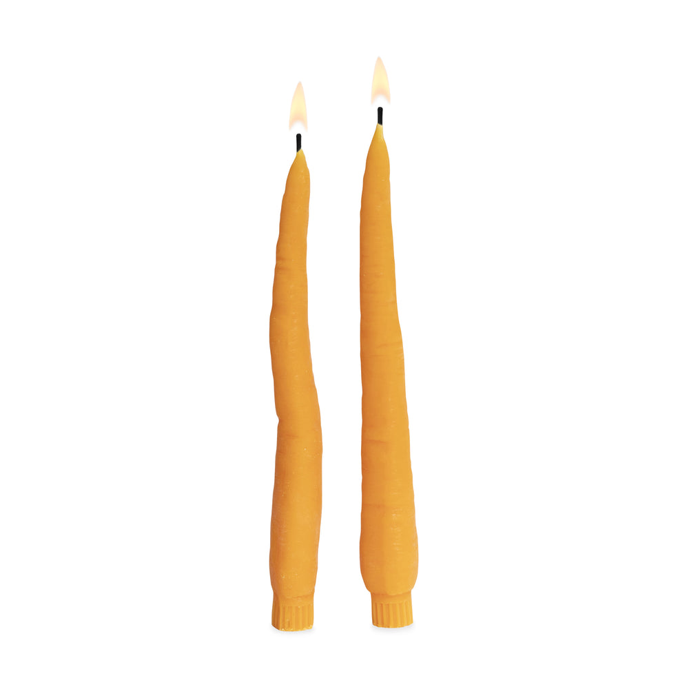 Veggie Taper Beeswax Candles – Set of 2 – Carrot