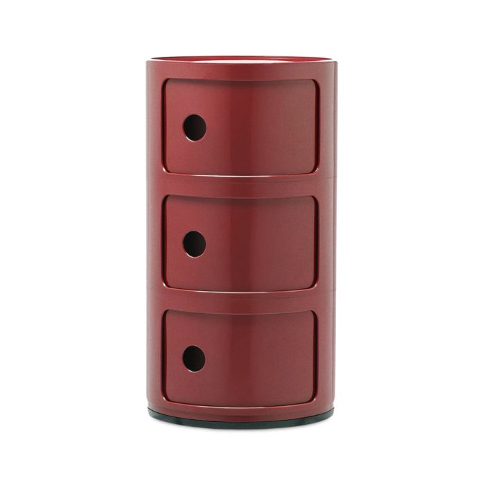 Kartell Componibili 3-Tier Storage – Burgundy
