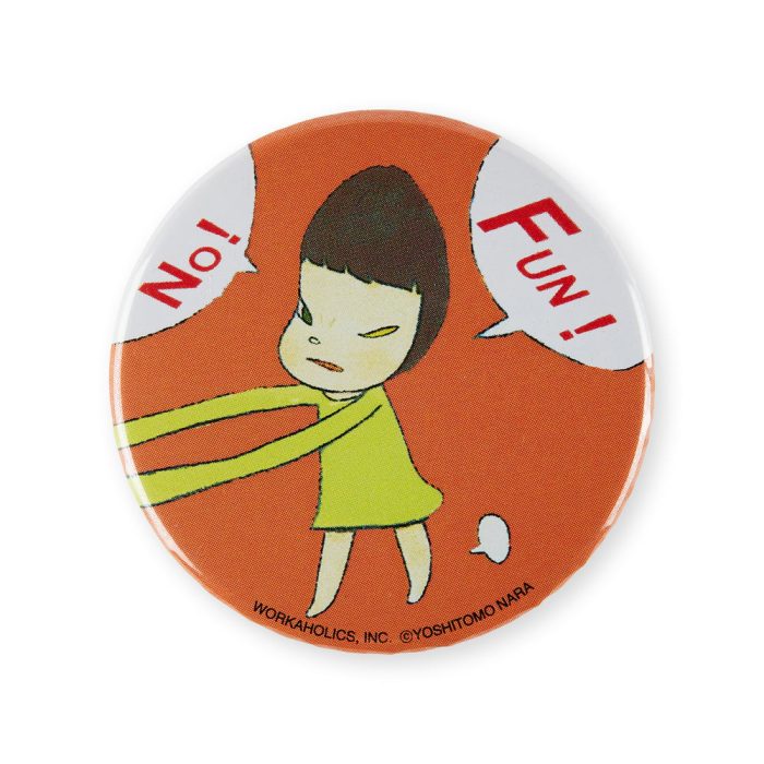 Yoshitomo Nara Metal Button Badge – No Fun