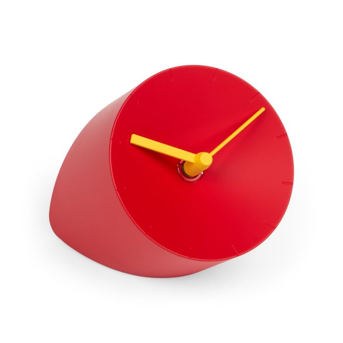 Corner Desk Clock – Red