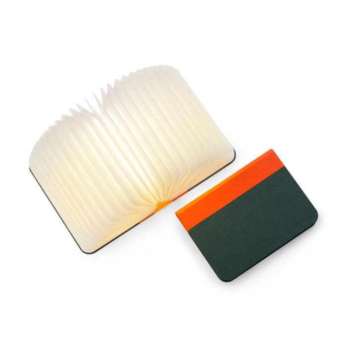 Lumio Book Lamp – Orange/ Green