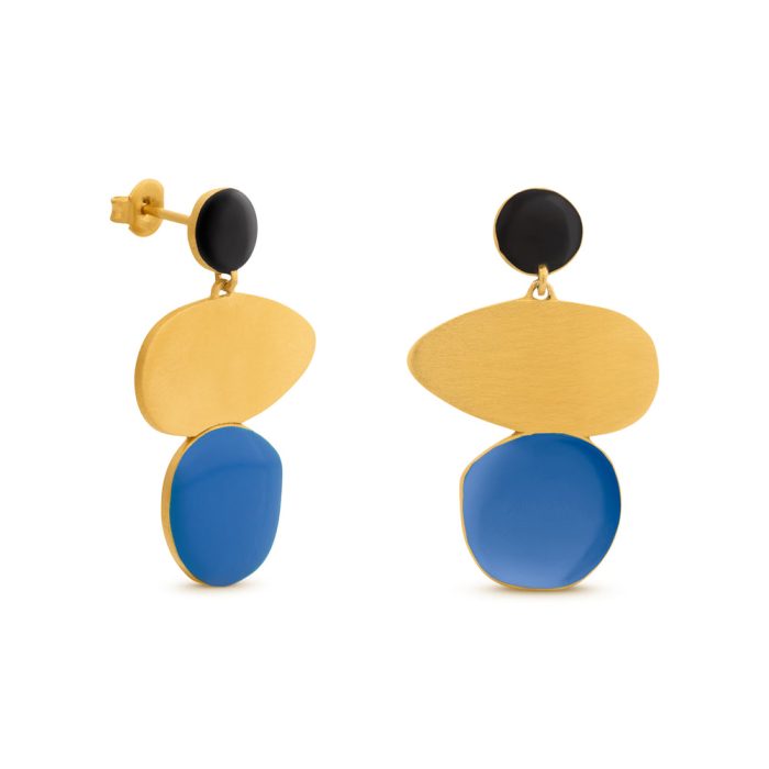 Joan Miró Gold-Plated Linear Dots Earrings