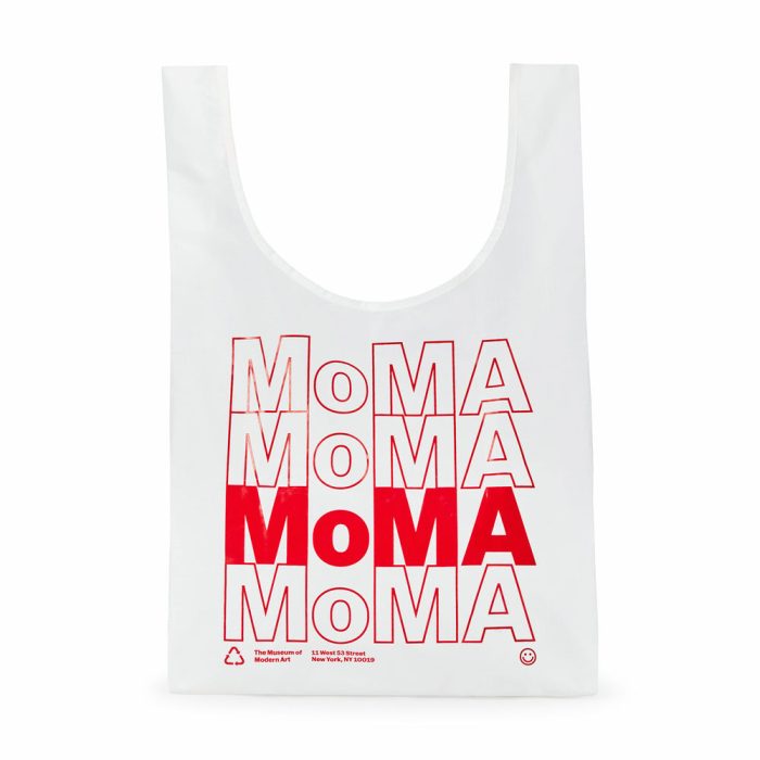 MoMA Baggu Recycled Nylon Standard Tote Bag – White