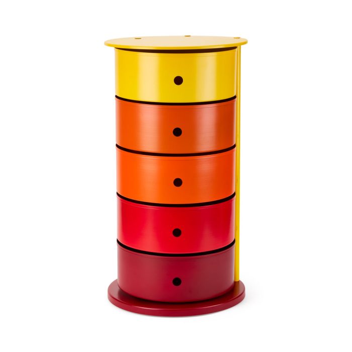 5-Drawer Round Pivot Cabinet