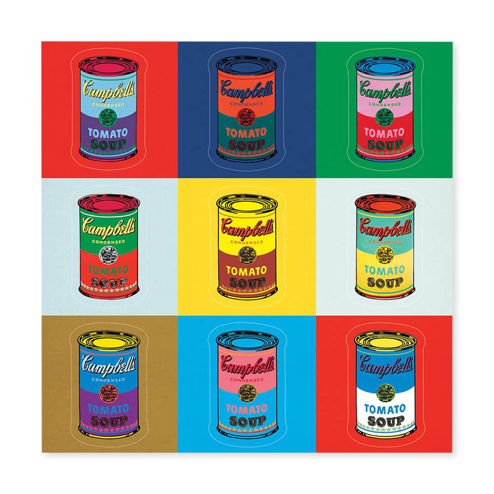 Andy Warhol’s Campbell’s Soup Cans Apply Stickers – Set of 9