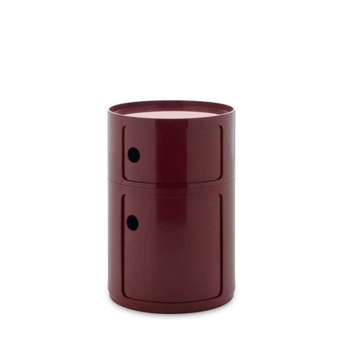Kartell Componibili Classic Big 2 Tier Storage – Burgundy