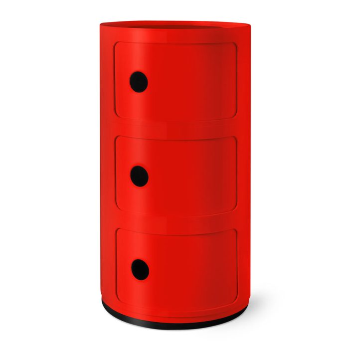 Kartell Componibili 3-Tier Storage – Red