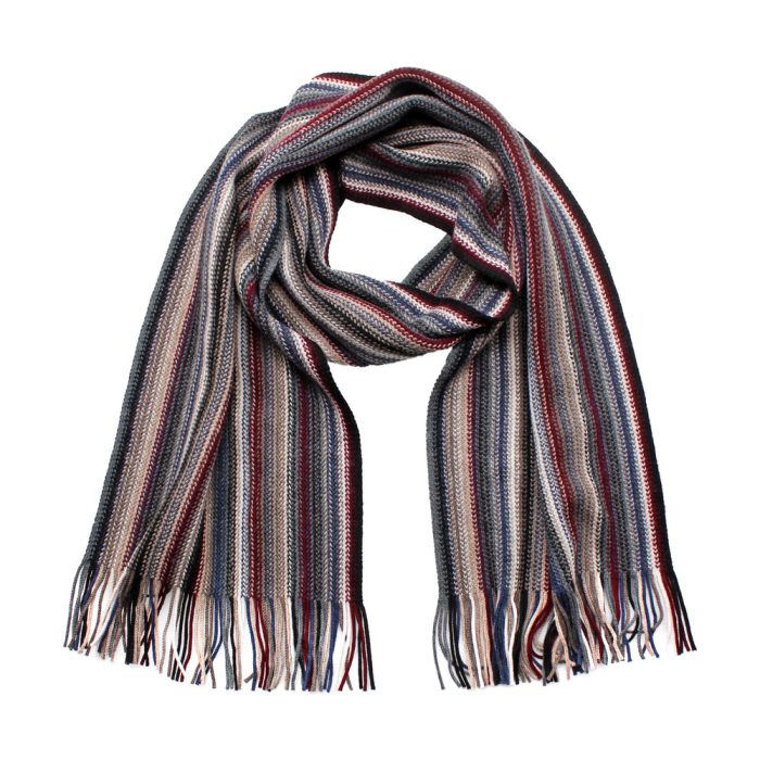 Spectrum Knit Wool Scarf – Dark Multi