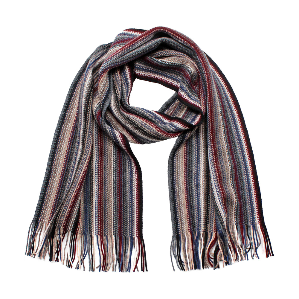 Spectrum Knit Wool Scarf – Dark Multi