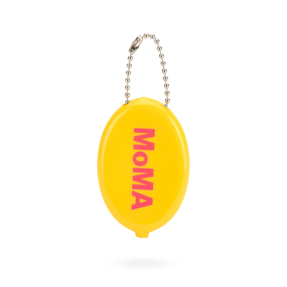 Colorful MoMA Vinyl Coin Pouch – Yellow/ Pink