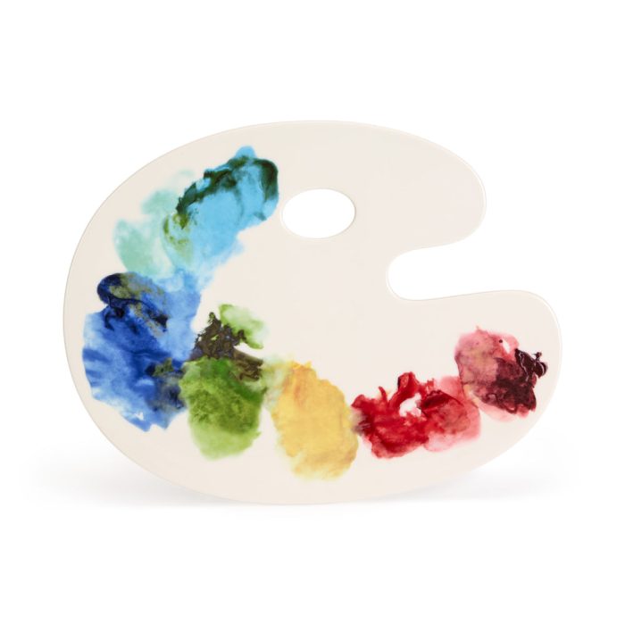 Artist Palette Ceramic Cheese Board