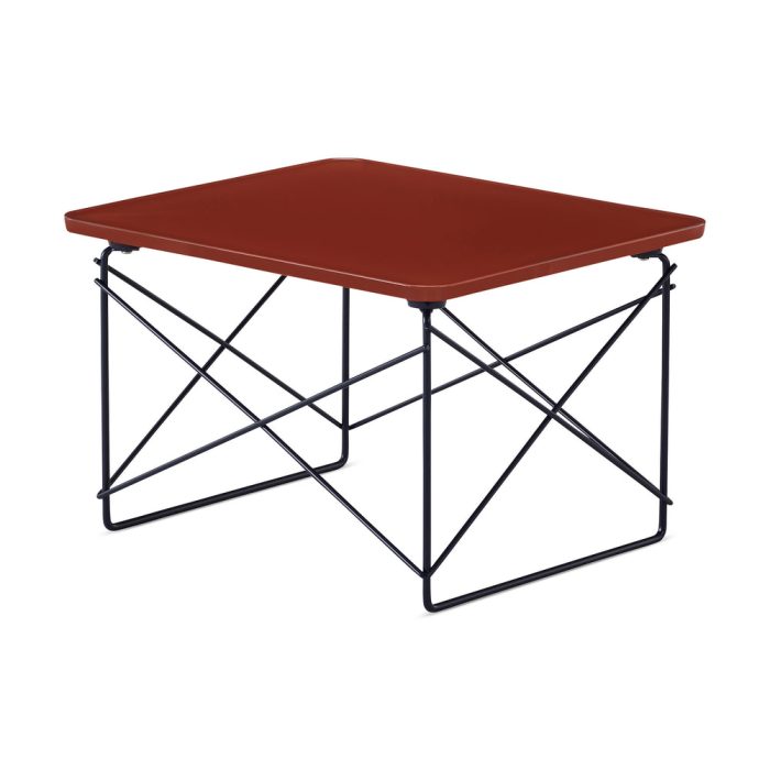 Herman Miller x HAY Eames Wire Base Low Table – Iron Red/ Black Blue