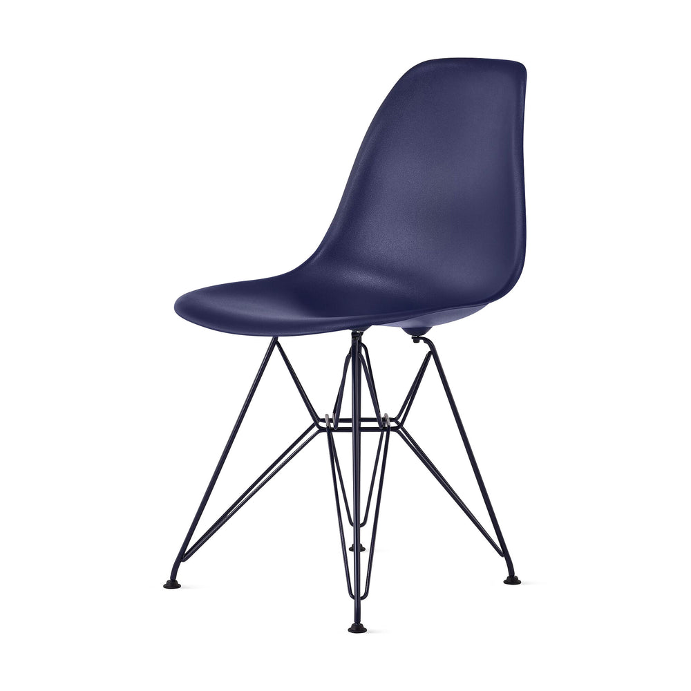 Herman Miller x HAY Eames Molded Recycled Plastic Side Chair – Black Blue