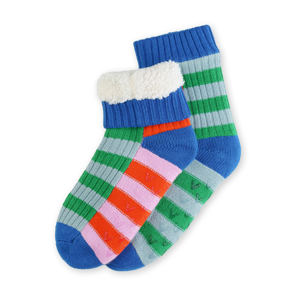 Verloop Knit House Socks – Super Stripe Cobalt