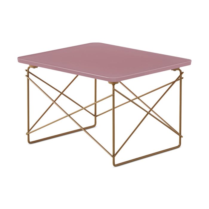 Herman Miller x HAY Eames Wire Base Low Table – Powder Pink/ Toffee