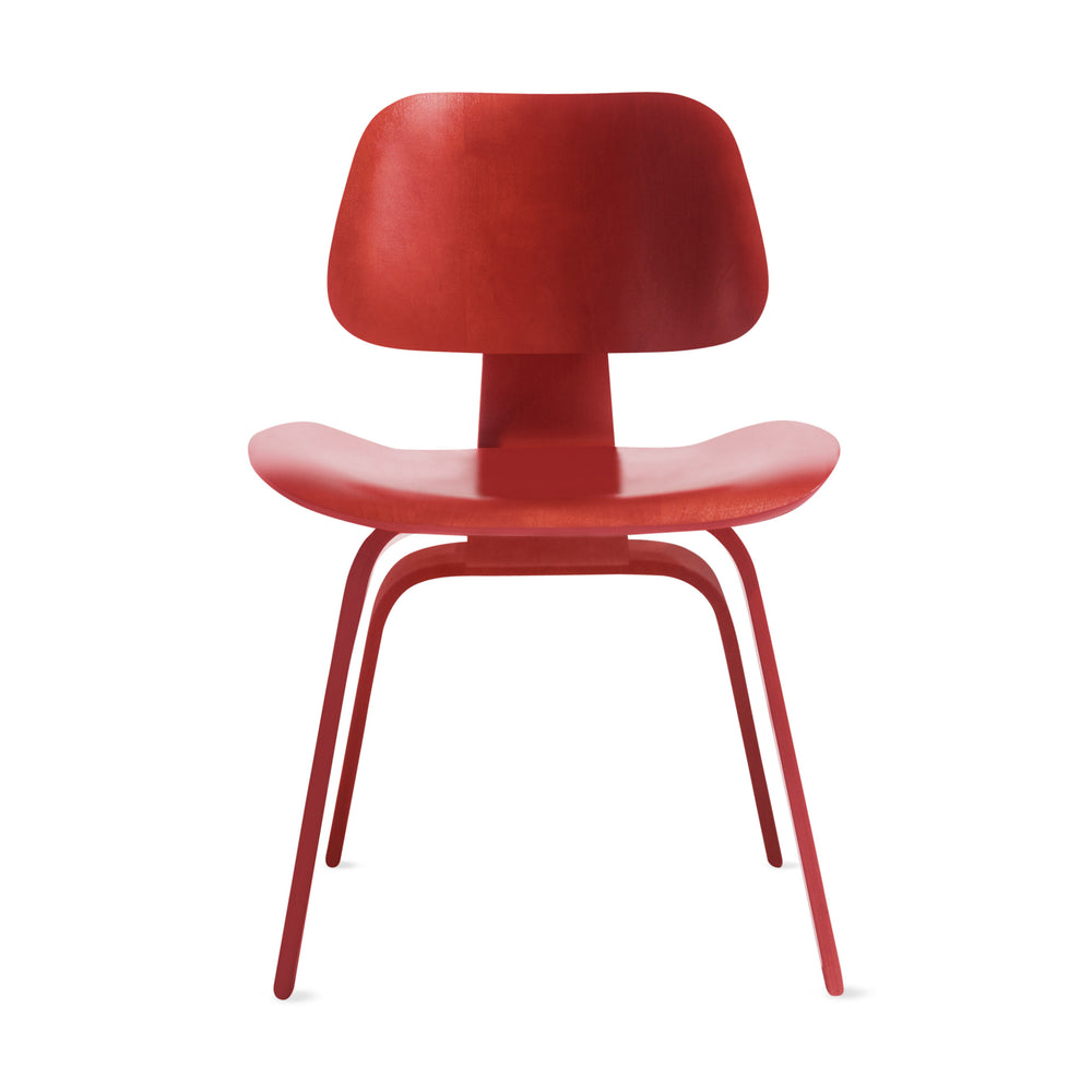 Eames Molded Plywood Dining Chair (DCW) from Herman Miller – Red