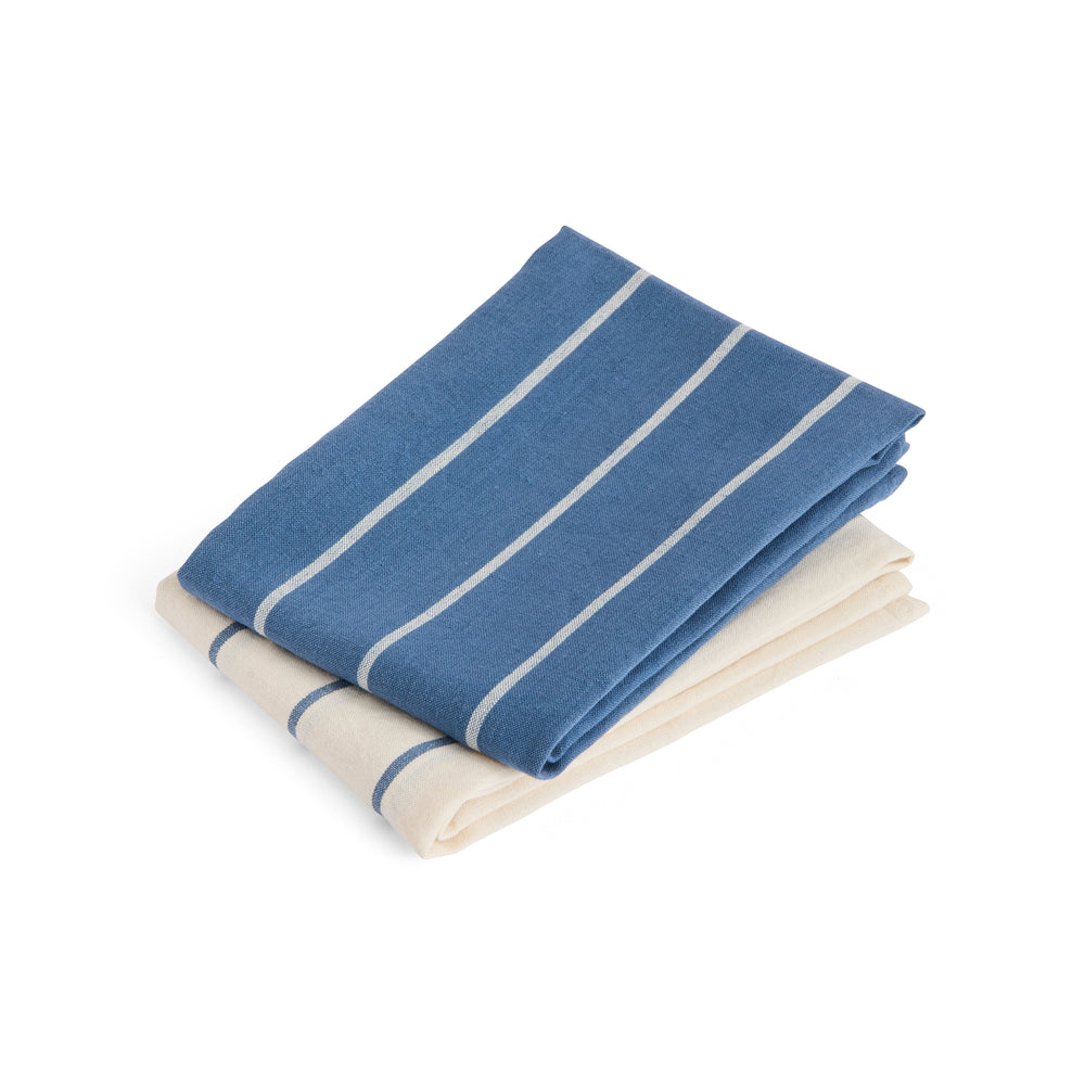 HAY Outdoor Market by Jasper Morrison Shop Tea Towels – Set of 2 – Blue/ Beige